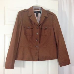 Apostrophe Brown Button Front Jacket Blazer.